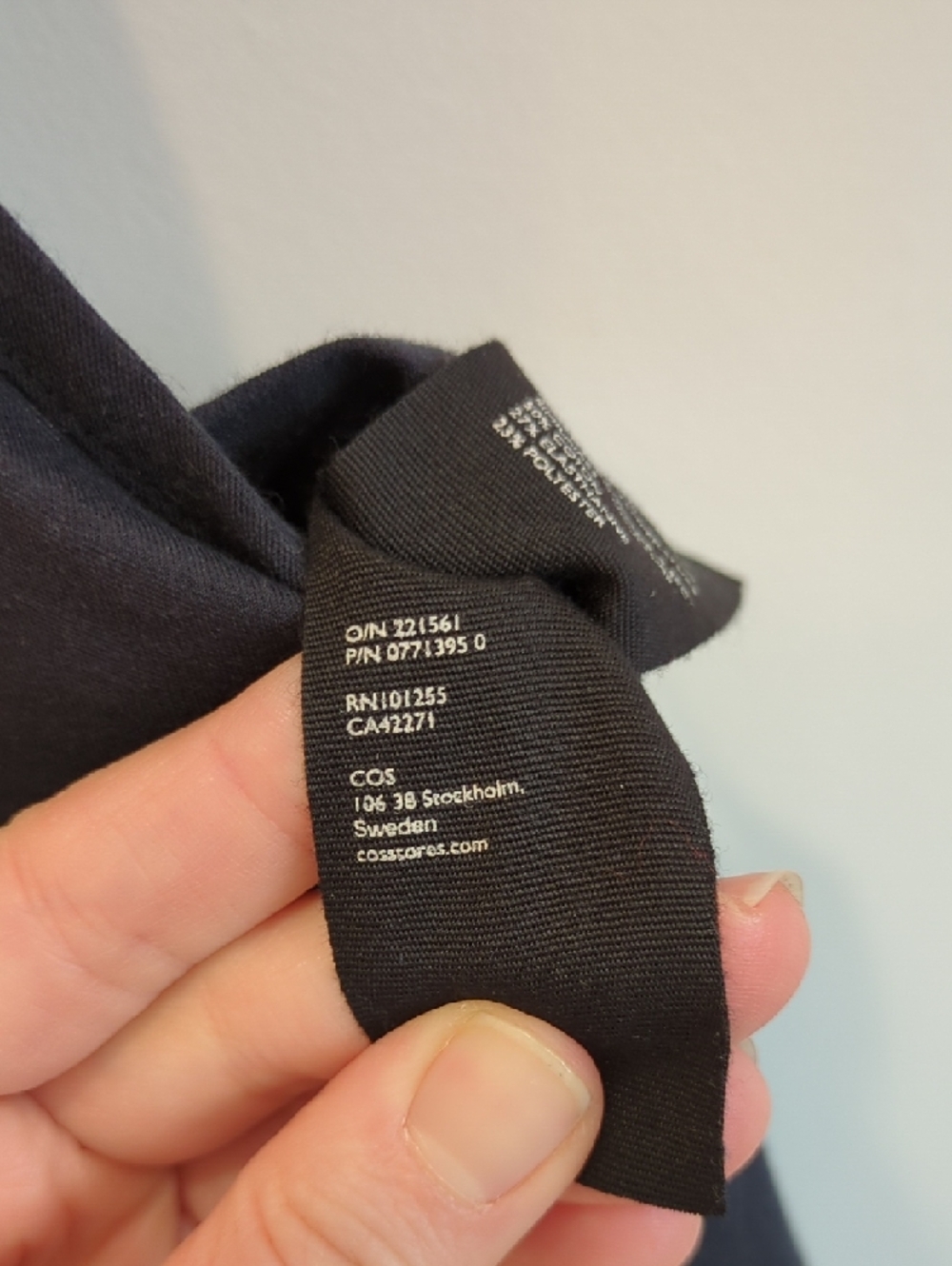 COS Navy Black Minimalist Tank Swing Dress Size Large Basic Normcore Capsule - Picture 8 of 8
